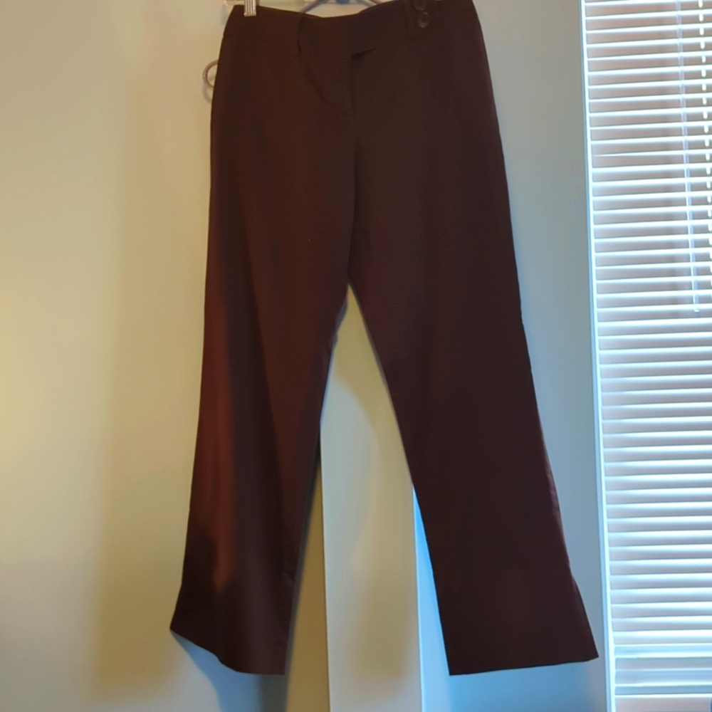 Loft petite brown cotton 2 Piece Suit